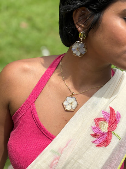 Blossom Real Flower Jewellery Set