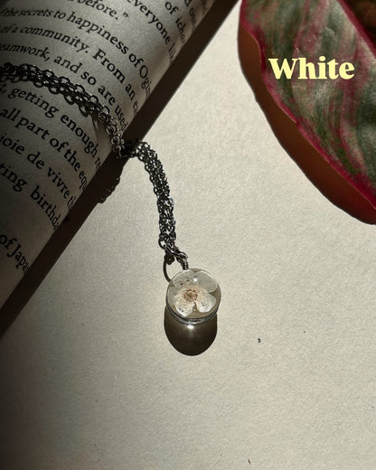 Plum flower pendant with chain