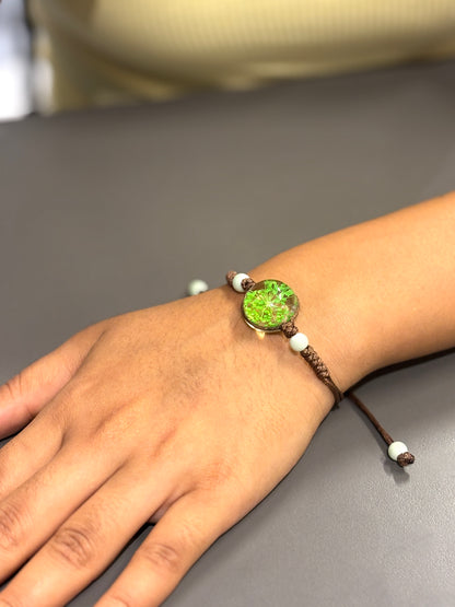 Green Anne Lace Flower Bracelet