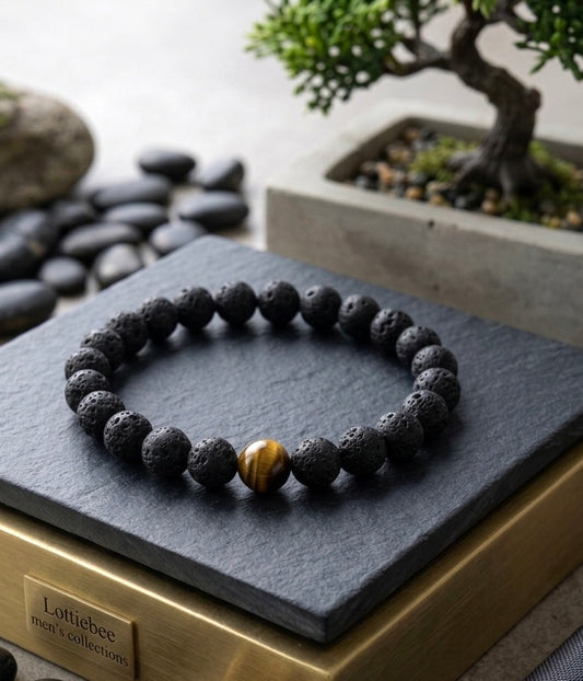 Tiger Eye & Lava Stone Bracelet 2