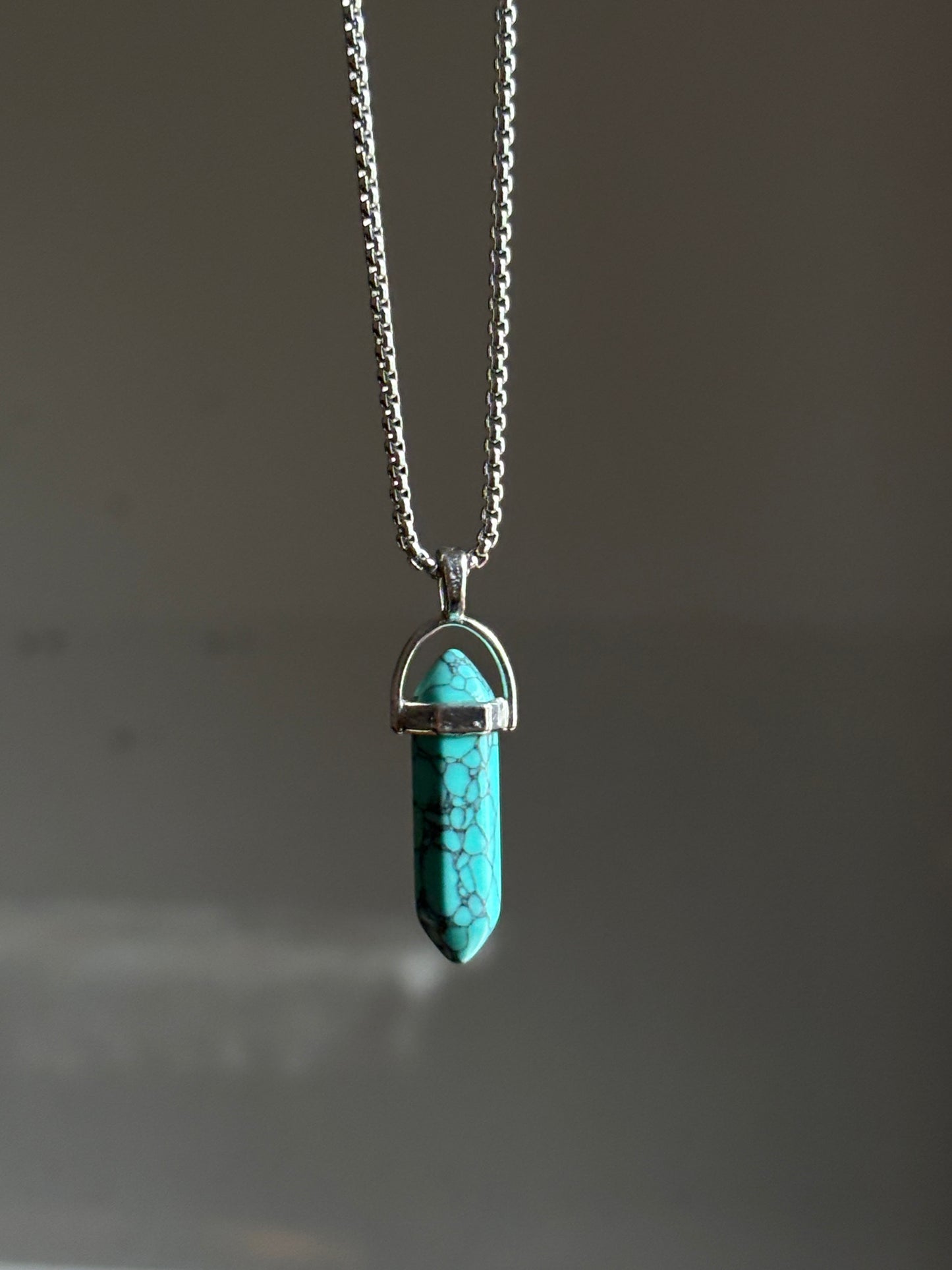 Moon Stone Crystal Pendent With Chain