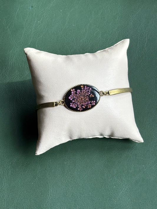 Purple Ammi Majus Flower Bracelet
