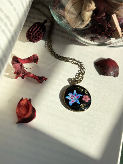 Vintage mixed Floral pendant