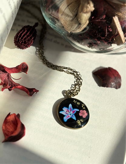 Vintage mixed Floral pendant