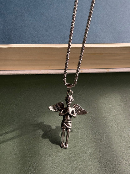 Cupid Angel Wing Pendant with Chain
