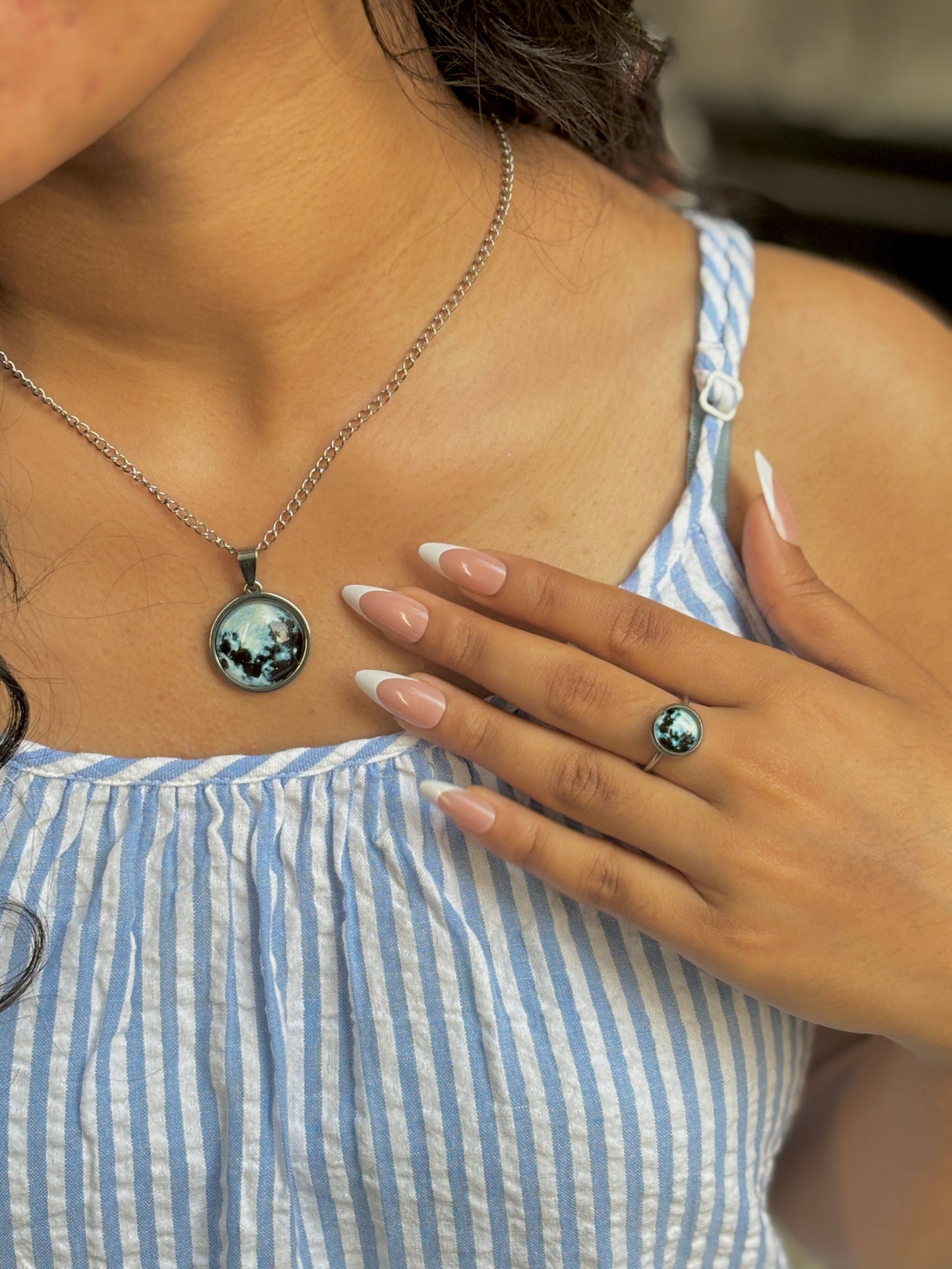 Moon Pendant & Ring Combo