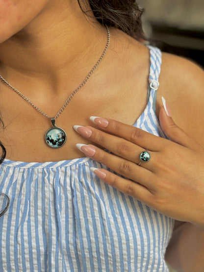 Moon Pendant & Ring Combo