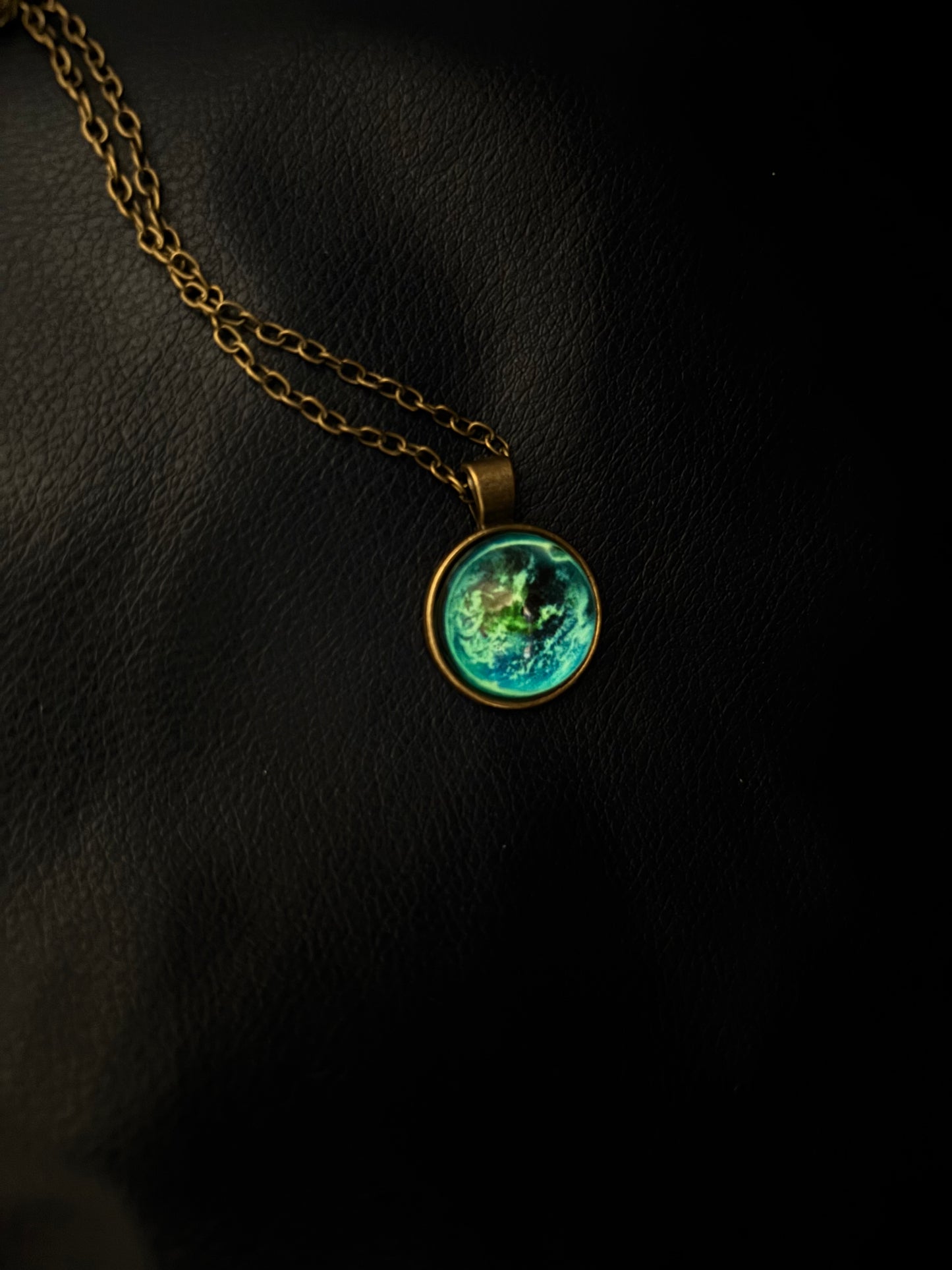 Earth glow in dark pendant