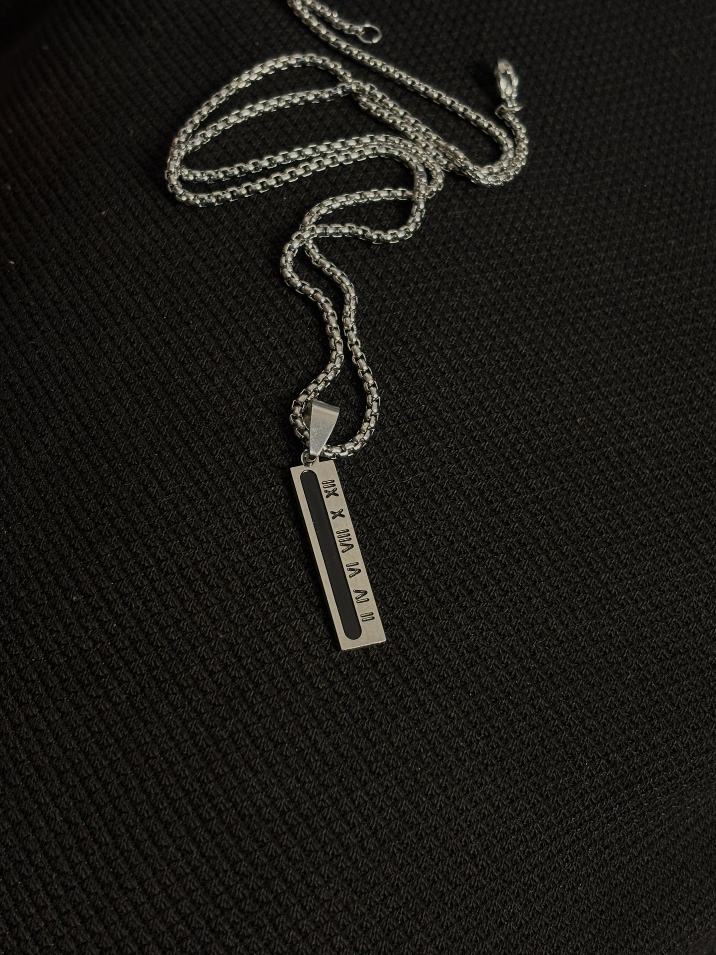 Roman Numeral Bar Pendant