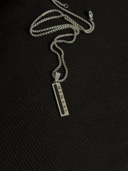 Roman Numeral Bar Pendant