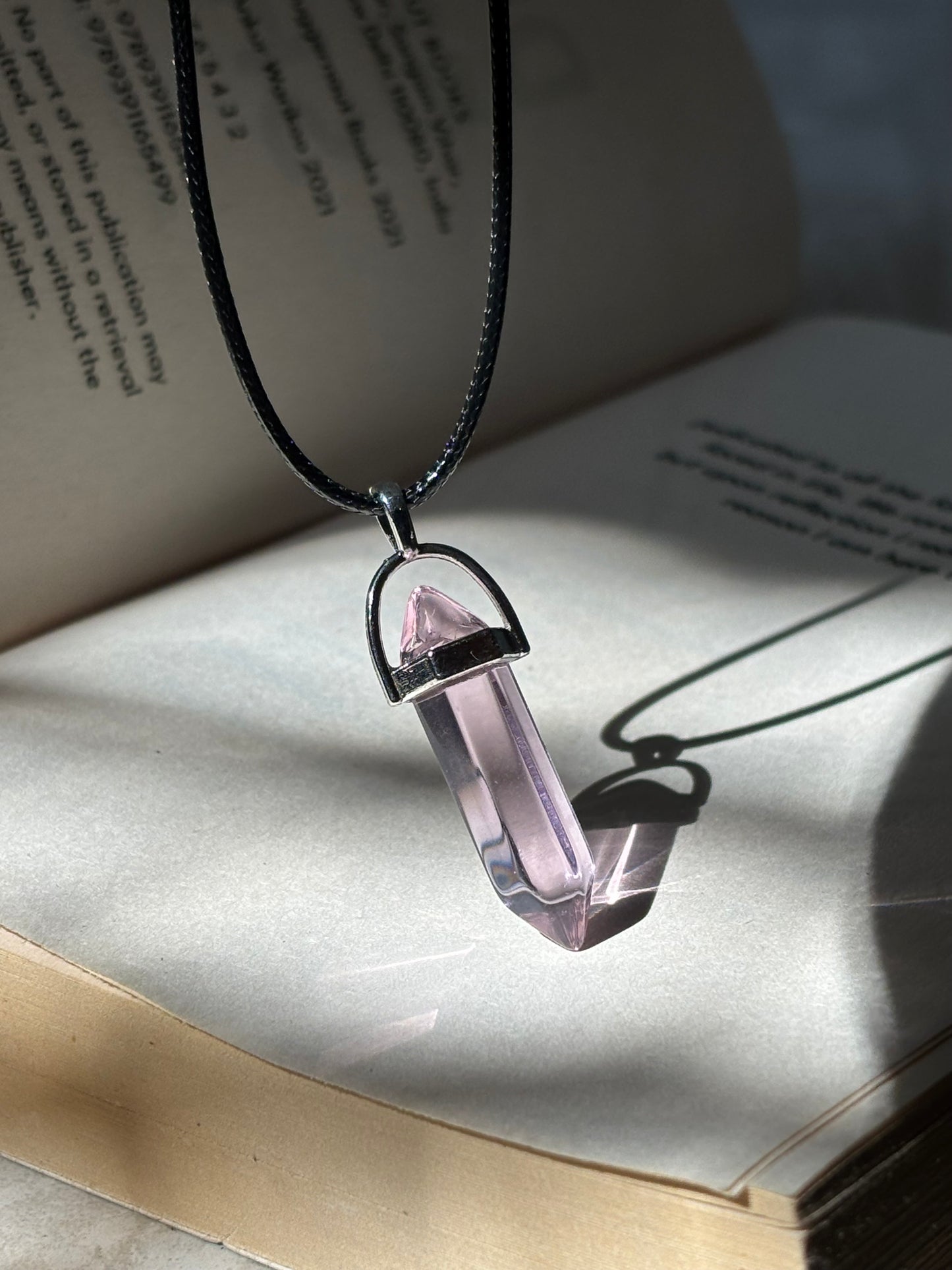 Resin pink Crystal pendant