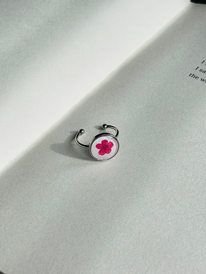 Pink Plum Flower Ring
