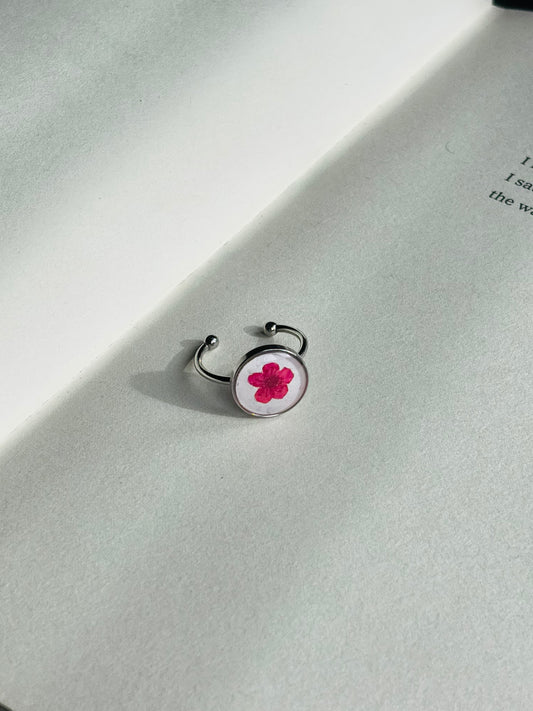 Pink Plum Flower Ring