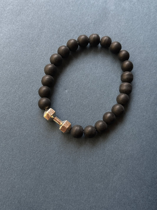 Black Bead Bracelet