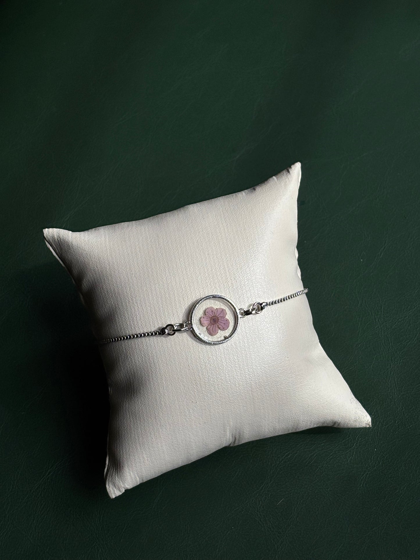 Mauve Plum Flower Bracelet