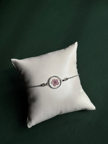 Mauve Plum Flower Bracelet