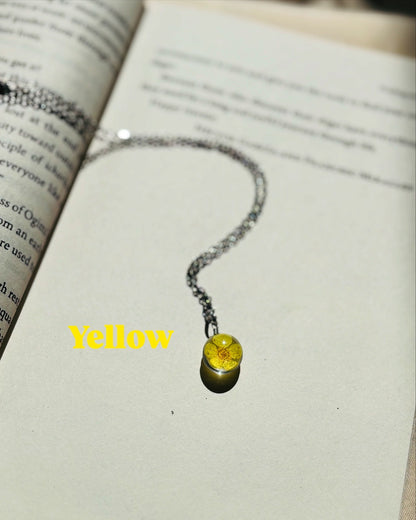 Plum flower pendant with chain