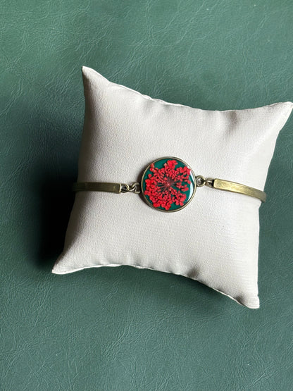 Anne lace Red flower Bracelet