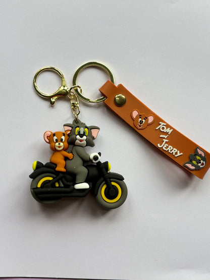Tom and Jerry OK Bike Keychain