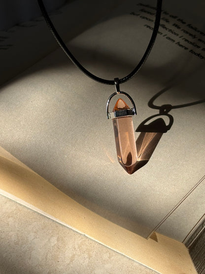 Orange Resin Crystal Pendant