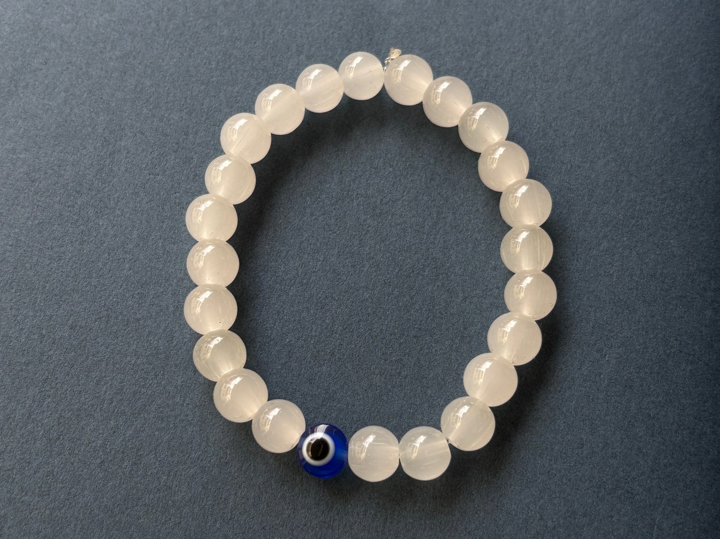 White Evil Eye Bracelet