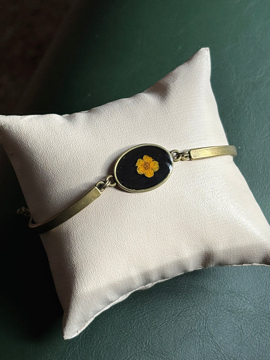 Orange Plum Flower Antique Bracelet