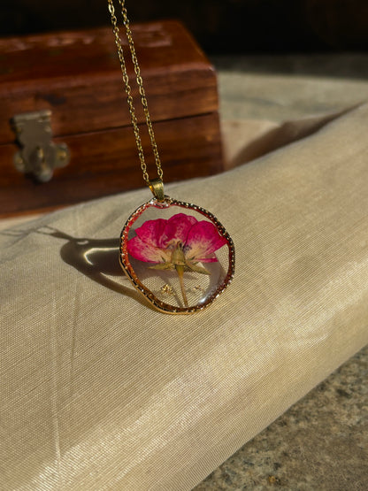 Eternal Rose Real Flower Pendant