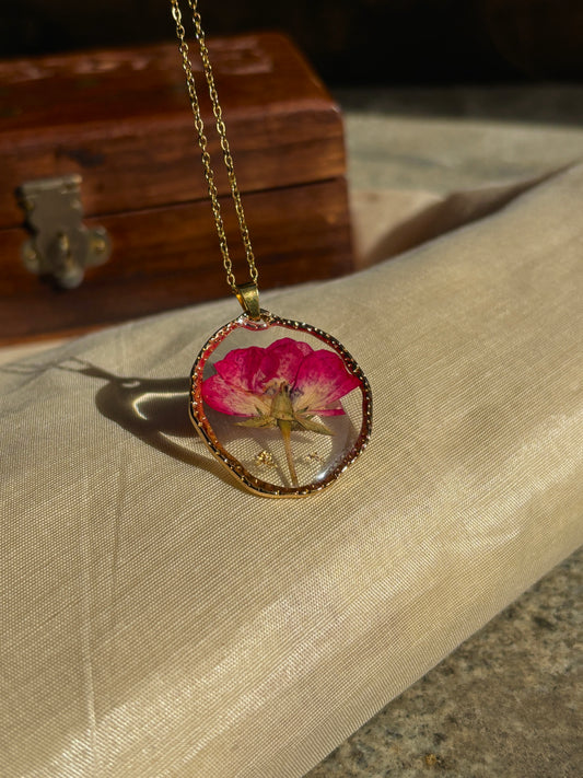 Eternal Rose Real Flower Pendant