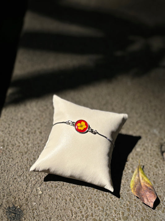 Yellow Plum Flower Bracelet