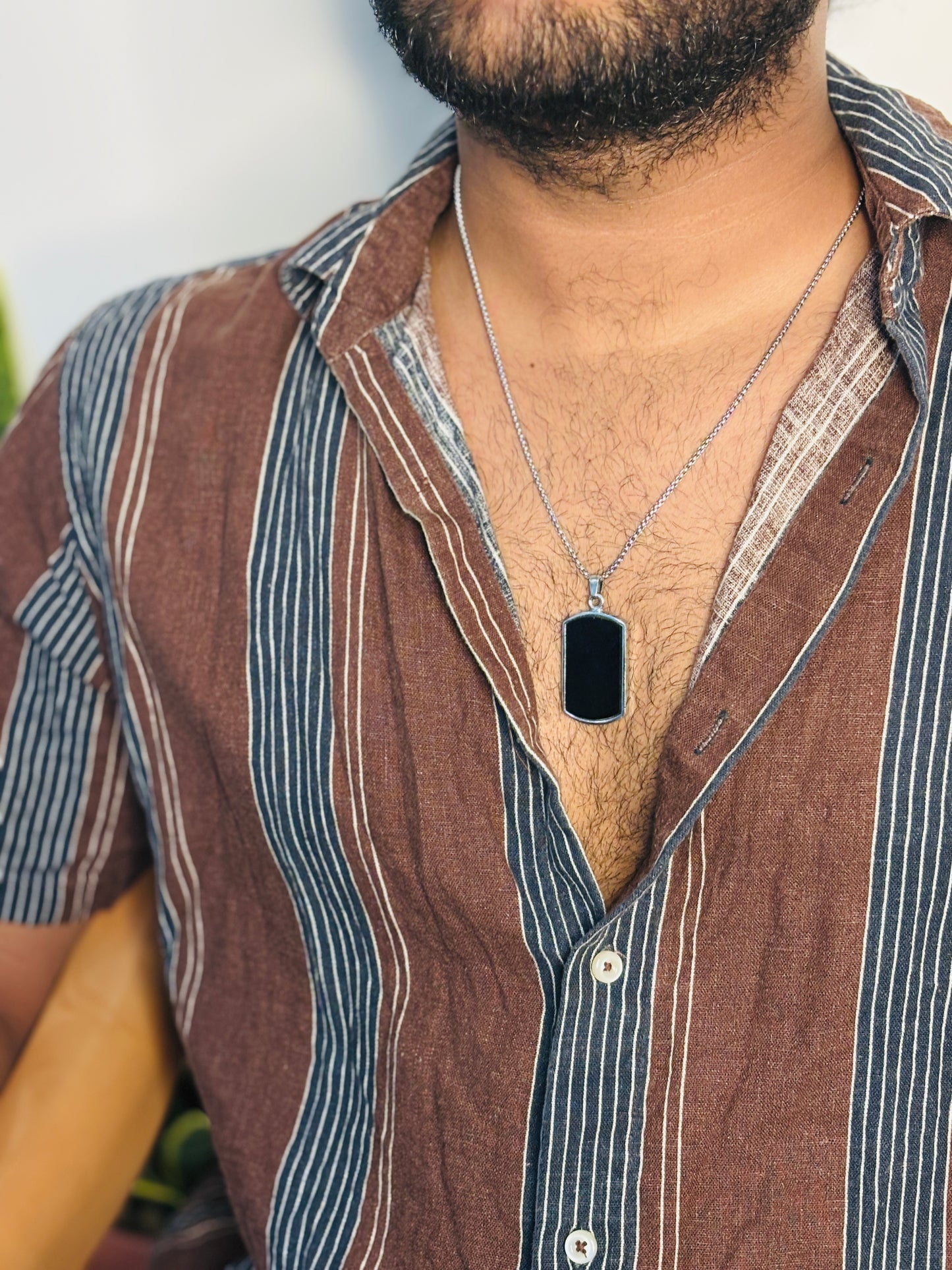 Black Men’s Pendant with chain