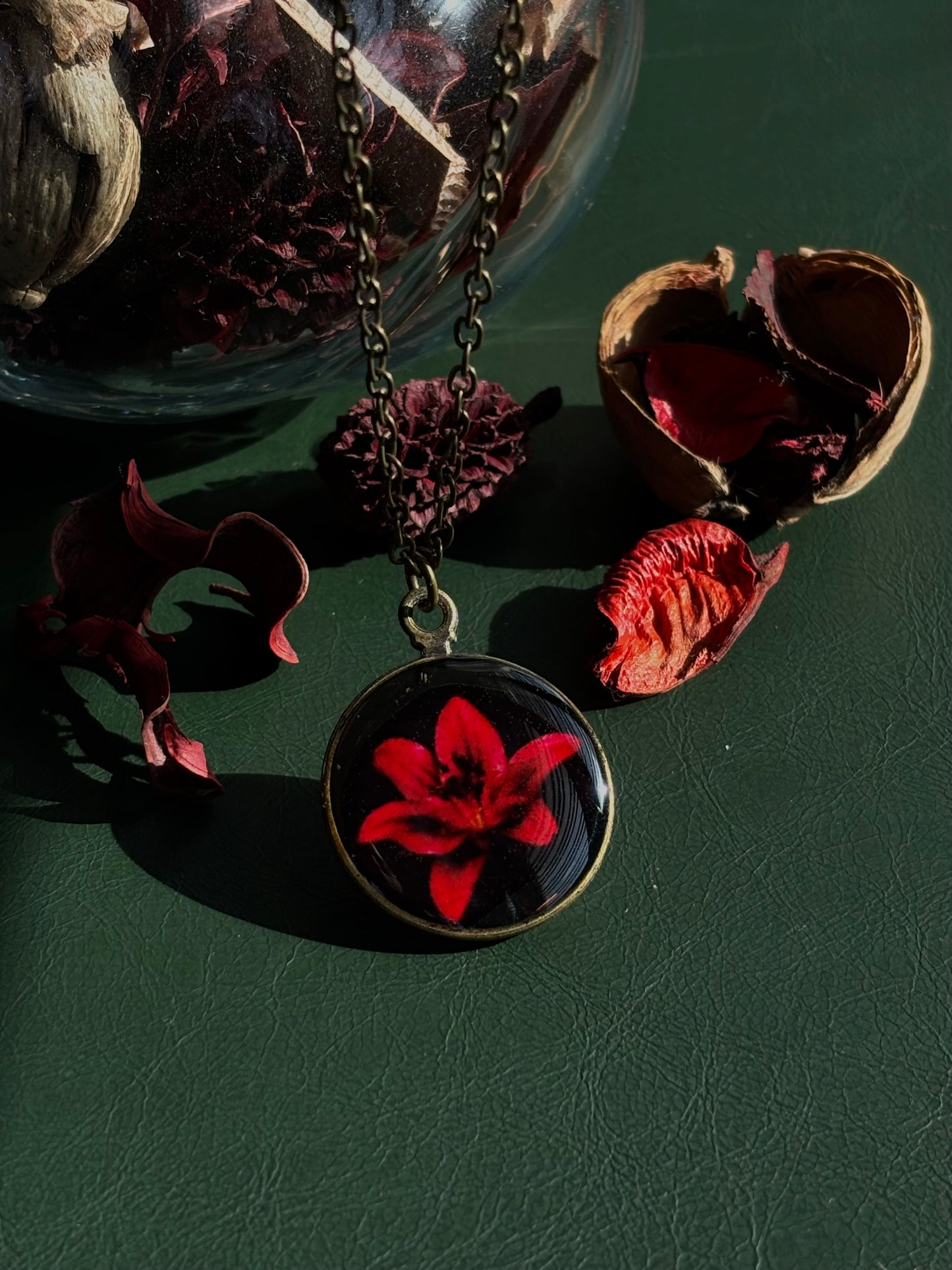 Handmade oxidised pendent with chain