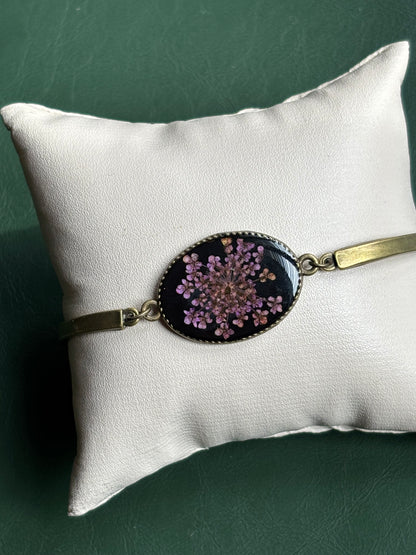 Purple Ammi Majus Flower Bracelet