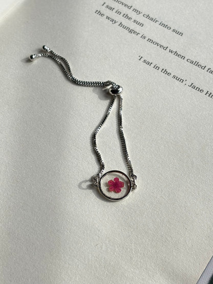 Pink Plum Flower Bracelet