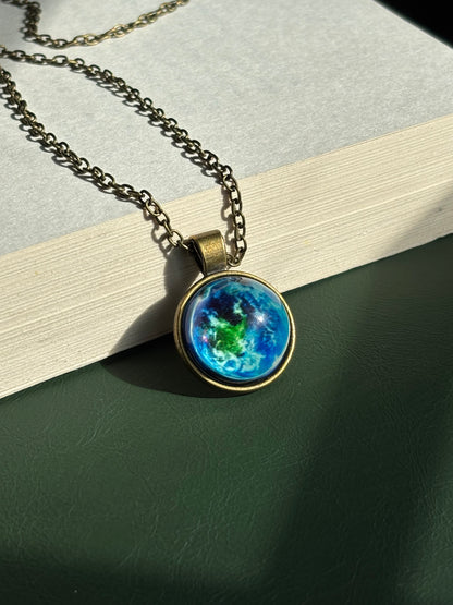 Earth glow in dark pendant