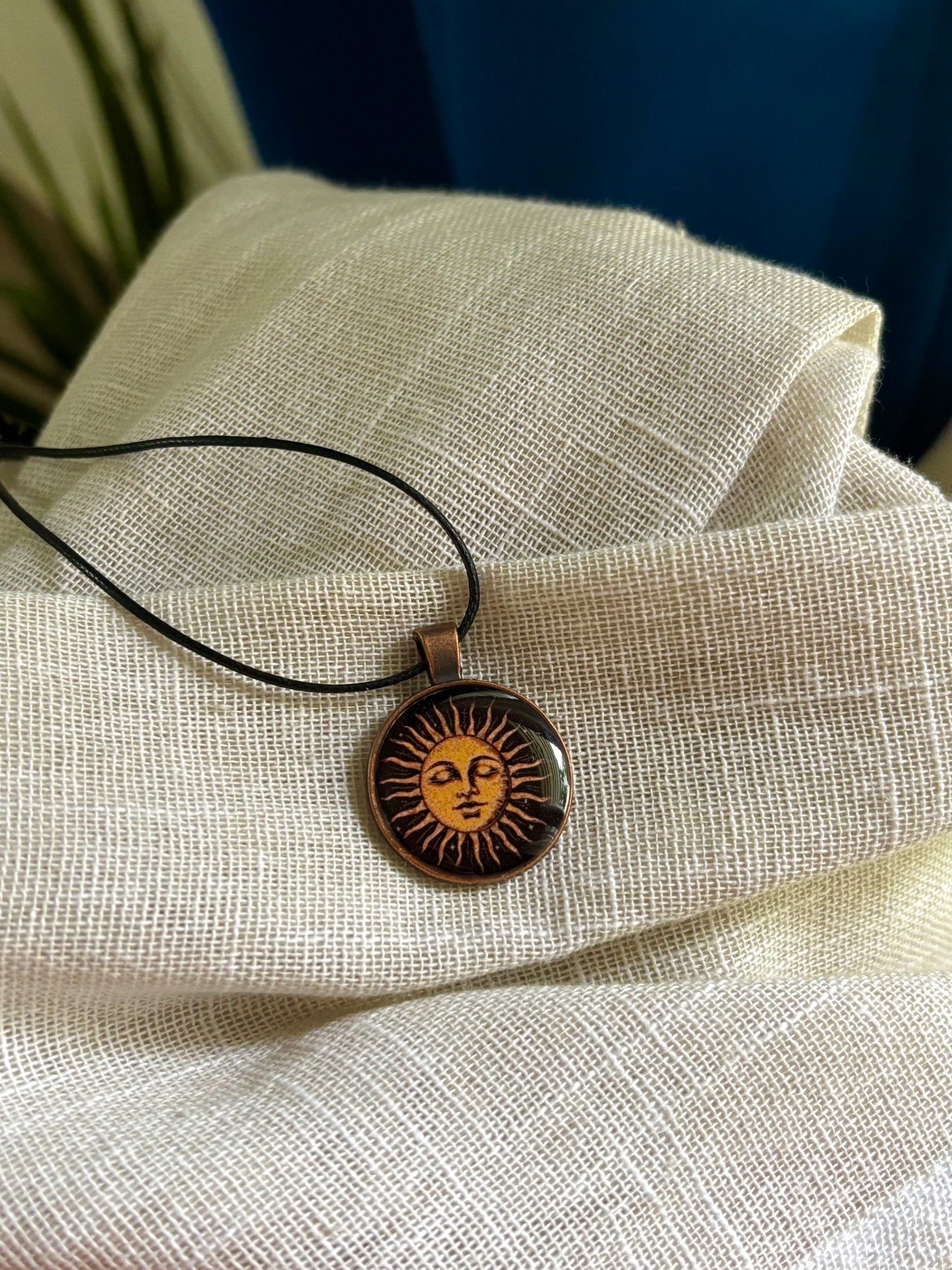 Vintage Handmade sun pendent