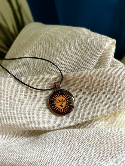 Vintage Handmade sun pendent