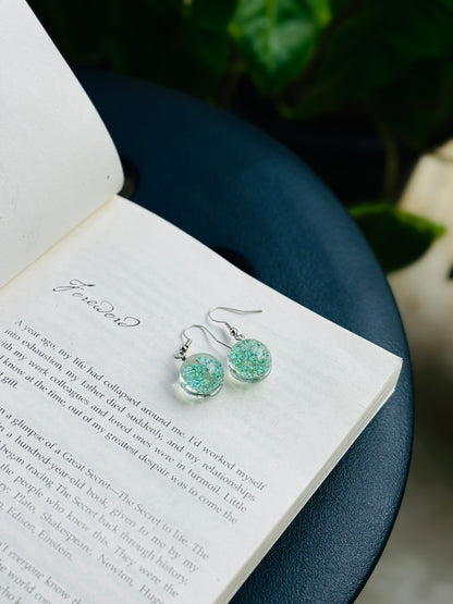 Mint Ammi majus Flower Earrings