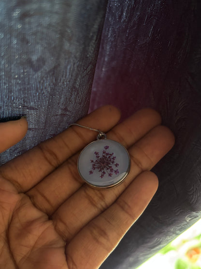 Glow in the Dark Floral Pendant