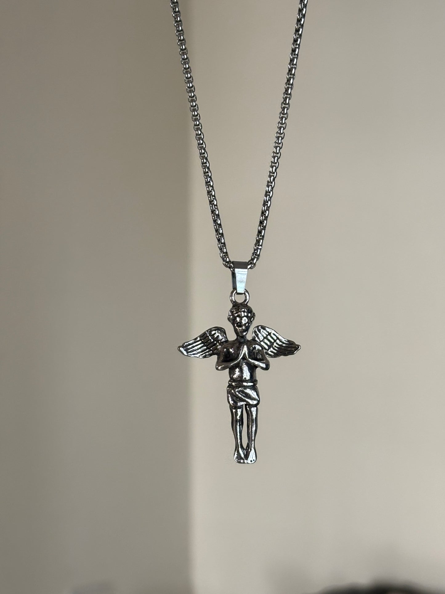Cupid Angel Wing Pendant with Chain