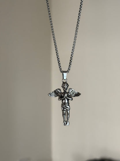 Cupid Angel Wing Pendant with Chain